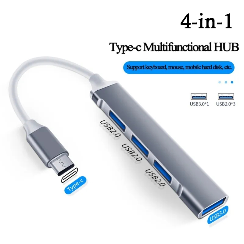 Home Office For Mac - 4-w-1 USB C HUB 3.0 Typ