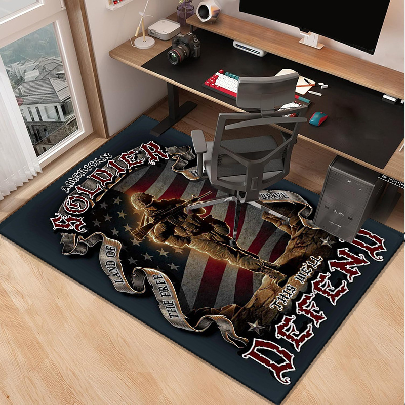 Home Office Design Ideas - Amerykański żołnierz - patriotyczny dywan do