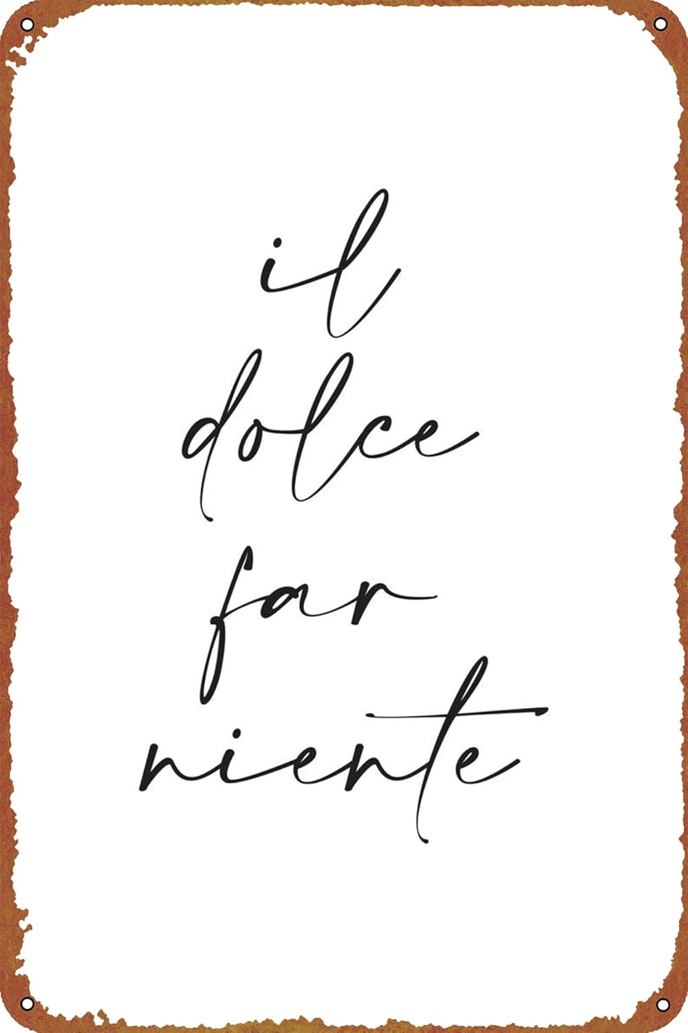 Home Office Logo - 1p,KIVYYB Il Dolce Far Niente Metalowa