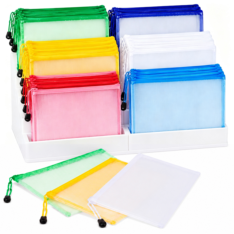 File Cabinet Drawer - 5/20 SZT. Siatkowe Torebki z Zamkiem