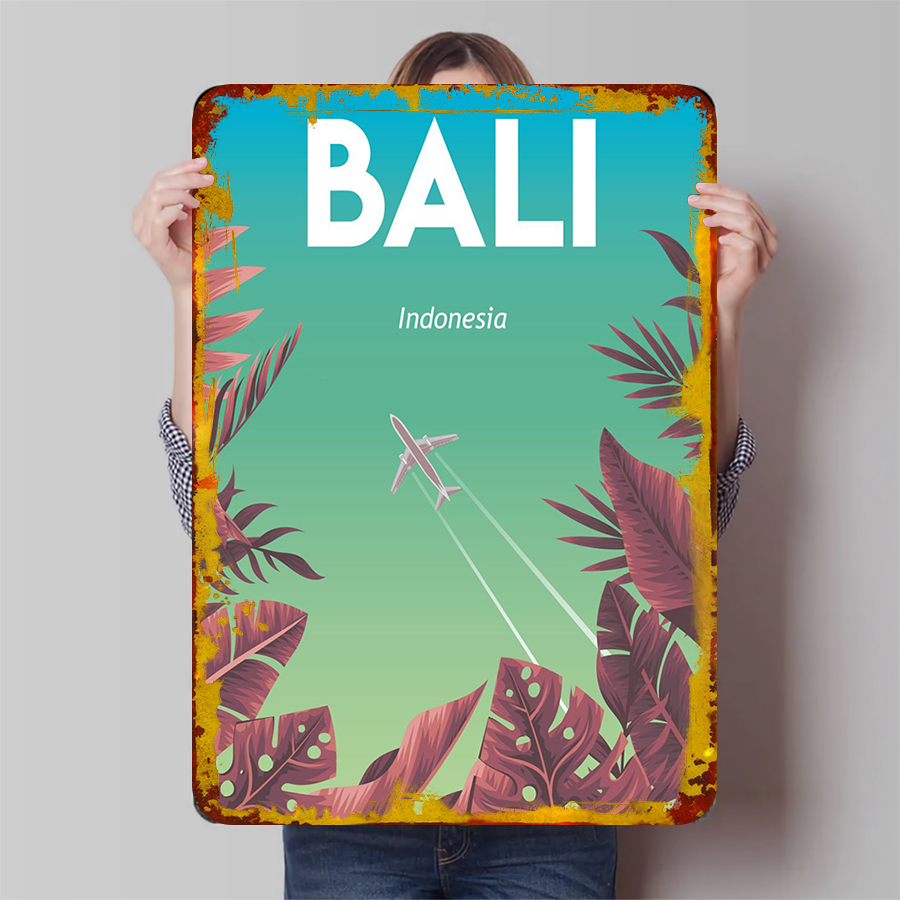 Home Office Bali - Metalowe dekoracje ścienne Bali Indie, tropikalne