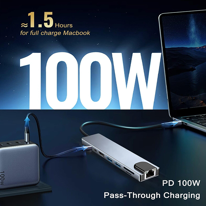 Koncentrator USB typu C 8 w 1  – Home Office For Mac recenzja i cena