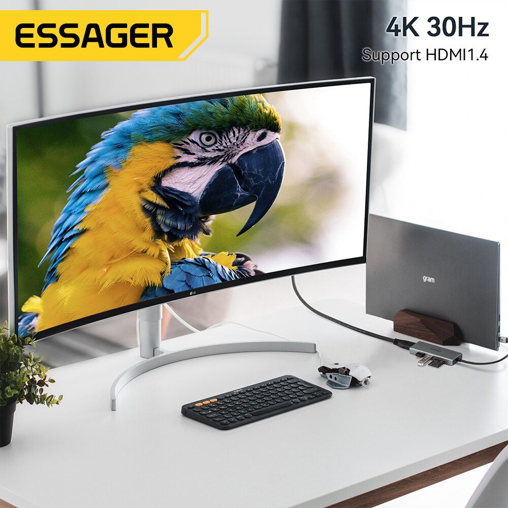 Essager 5 w 1 USB C HUB HDMI-4 – Home Office For Mac recenzja i cena