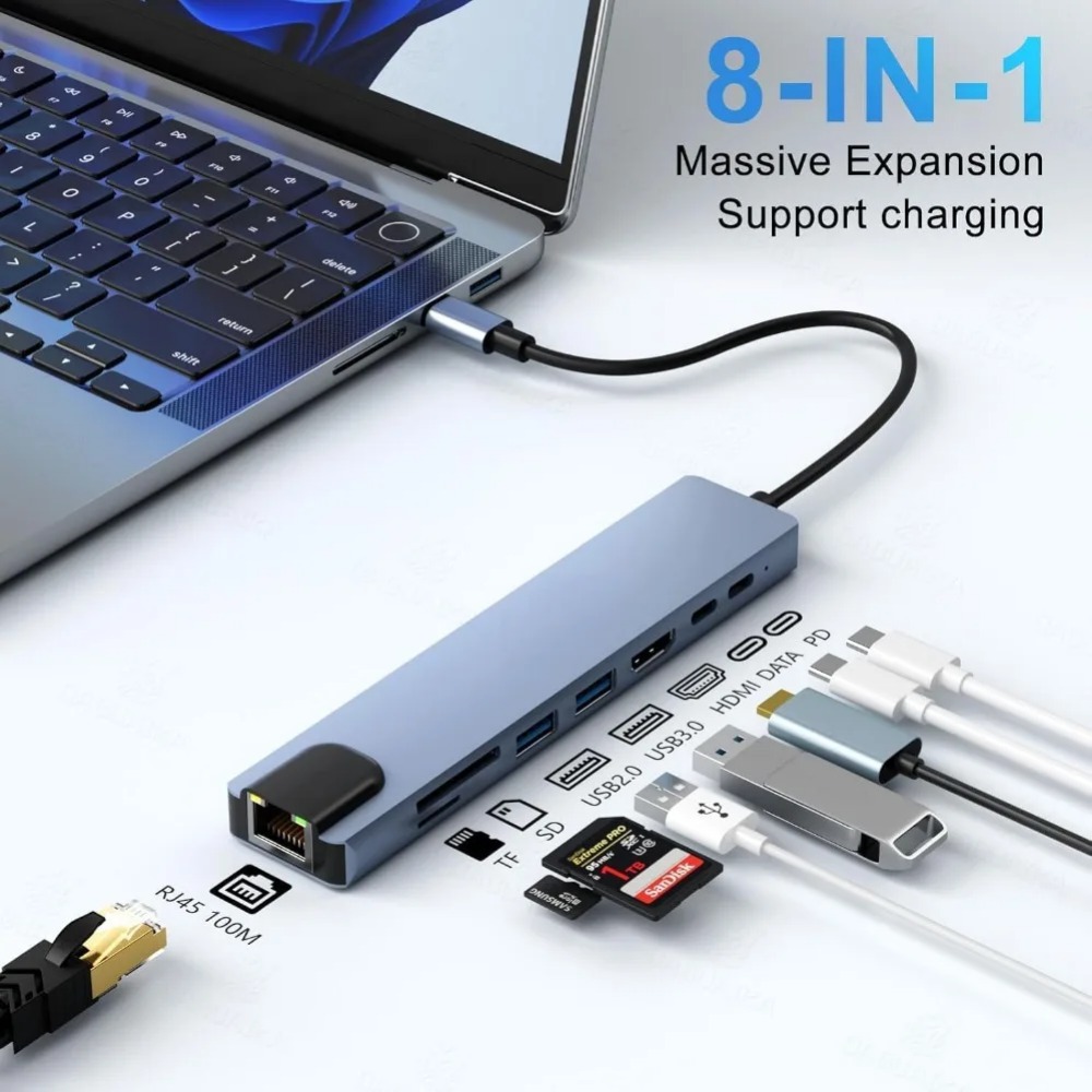Hub USB C 8/7 w 1 Adapter/rozd – Home Office For Mac recenzja i cena