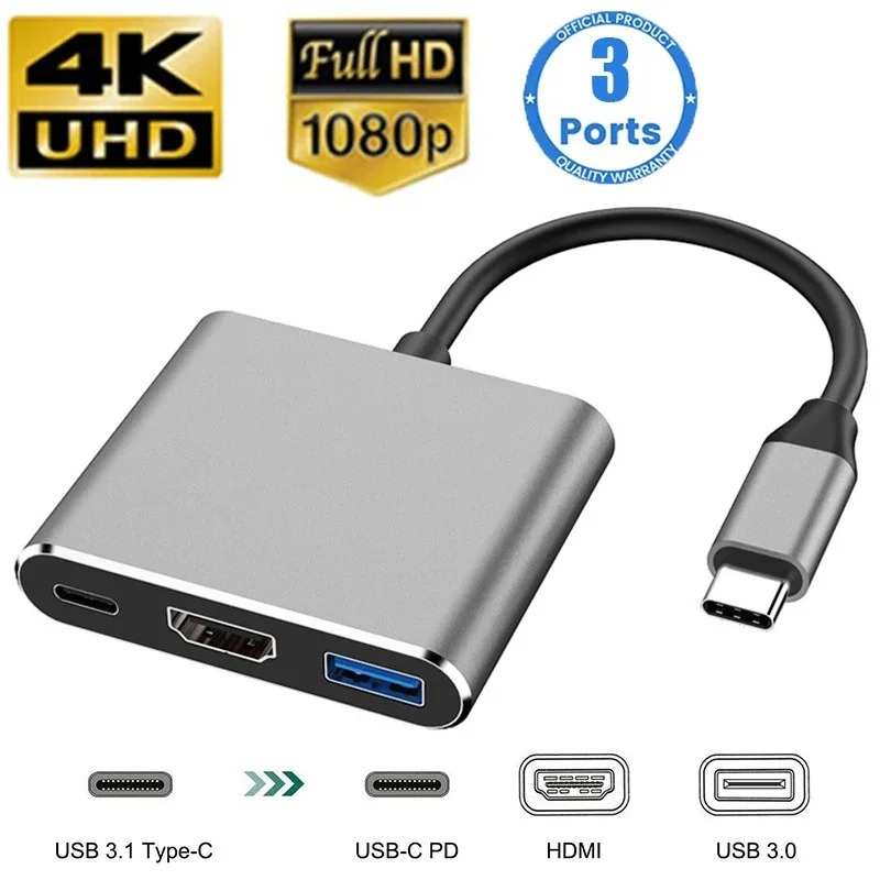 USB C HUB 3w1 Typ C 3.0 do HDM – Home Office For Mac recenzja i cena