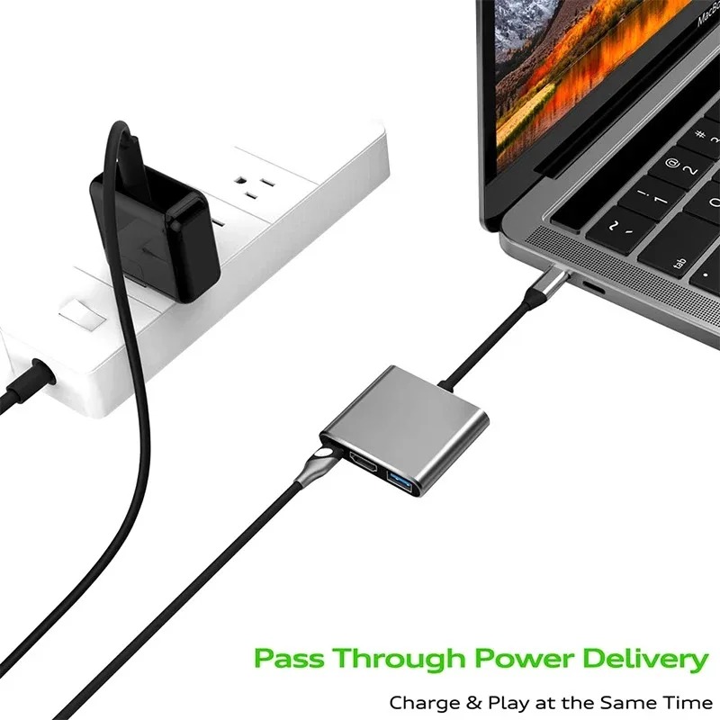 USB C HUB 3w1 Typ C 3.0 do HDM – Home Office For Mac recenzja i cena