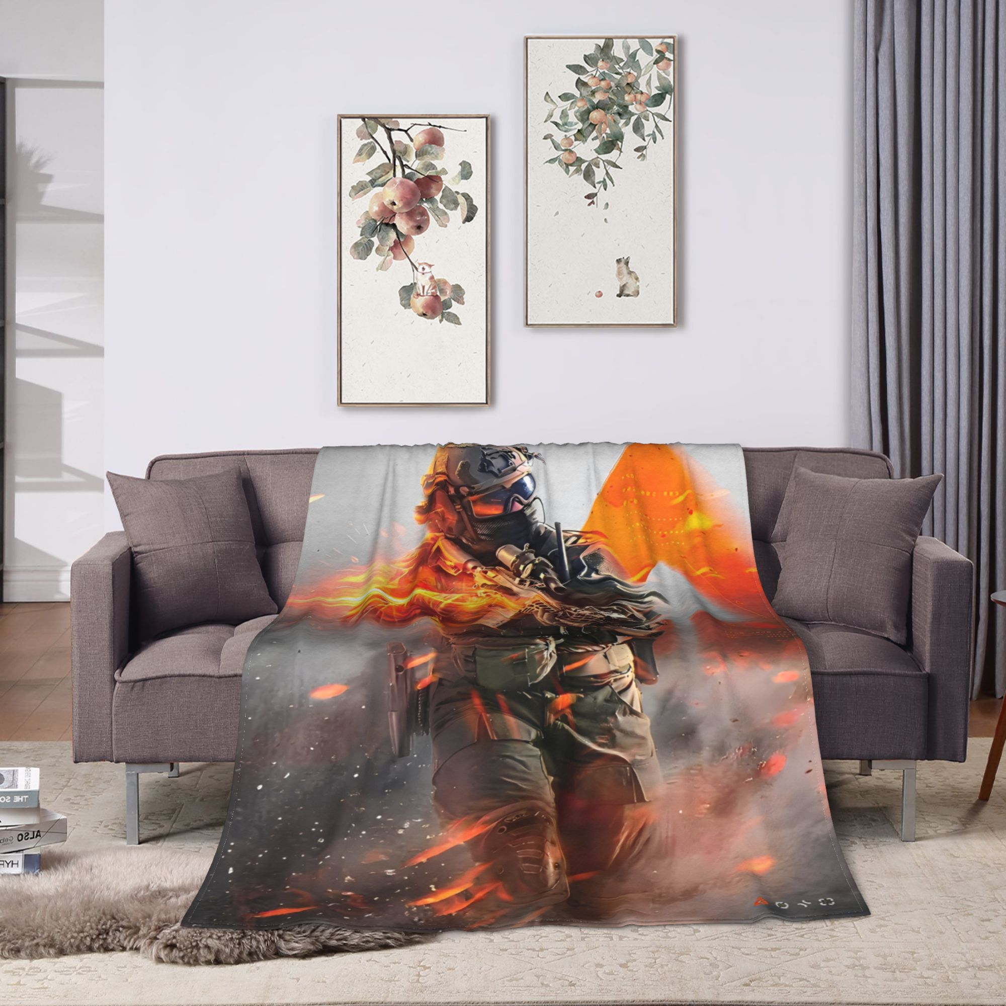 Śmieszny koc z motywem Battlef – Home Office Design Ideas recenzja i cena