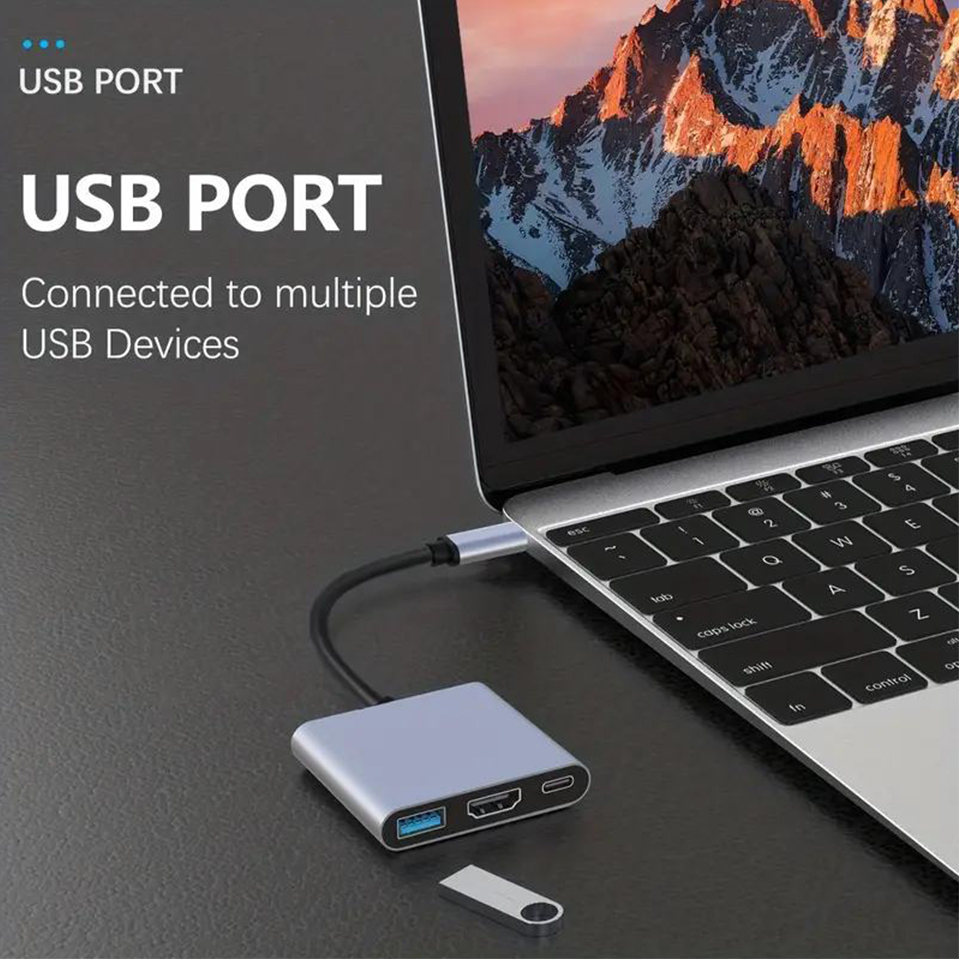 Adapter 3-w-1 USB-C (męski na  – Home Office For Mac recenzja i cena